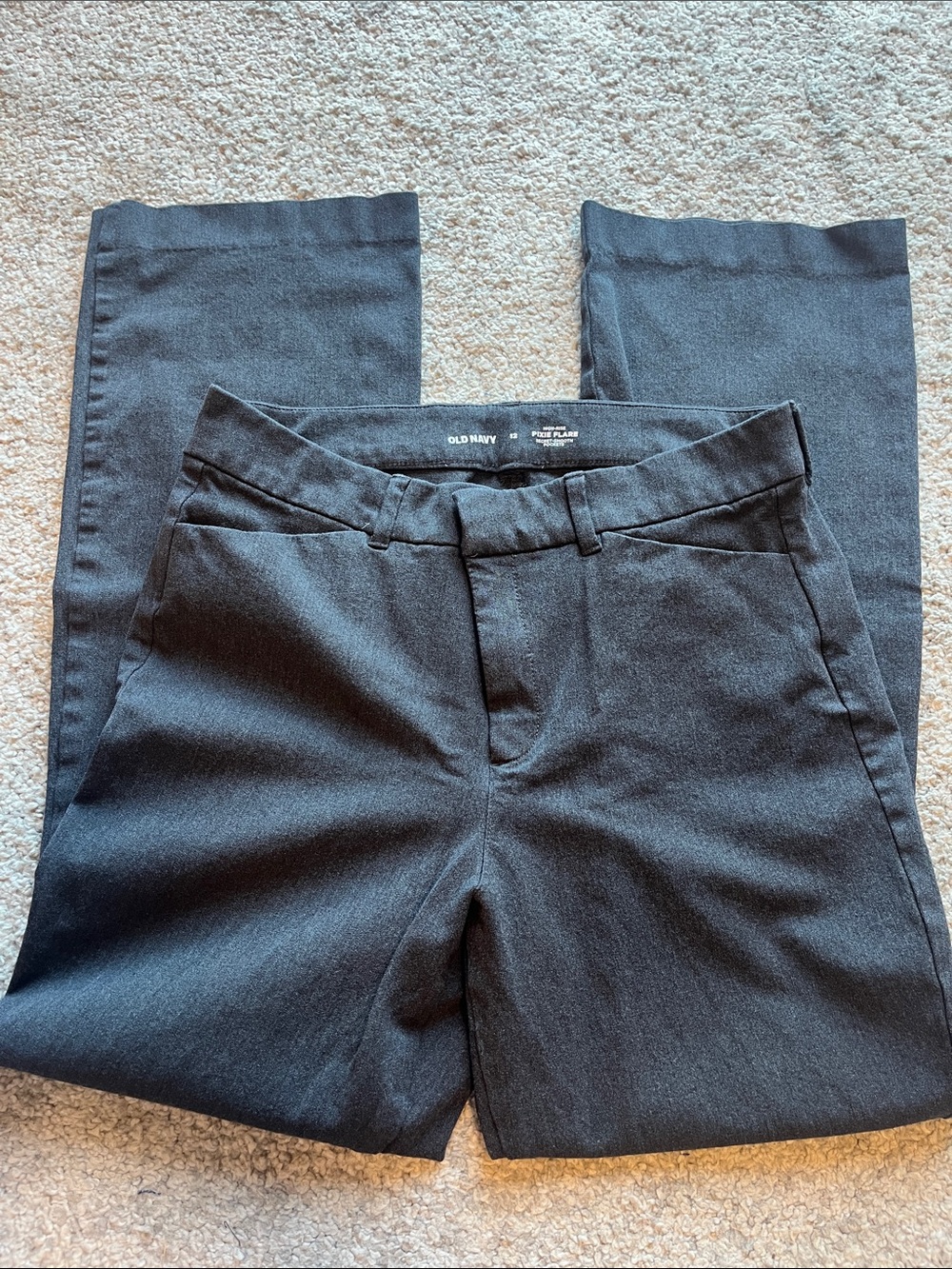 Old Navy Charcoal gray flare Dress Pants